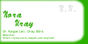 nora uray business card
